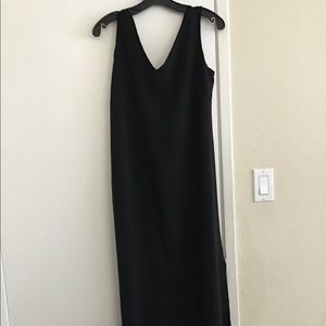 Long sleek sexy black dress